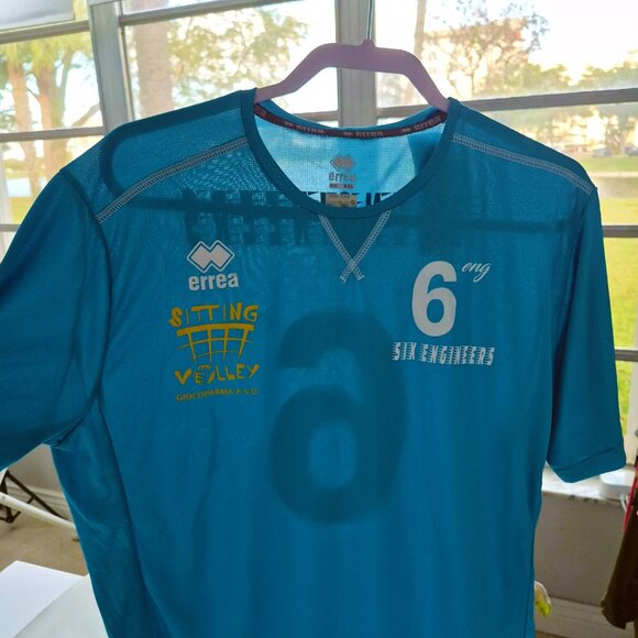 NWT Erreà Italian Vollyeball Jersey Workout Sport Ventilated Tee Size XXL - Picture 4 of 11